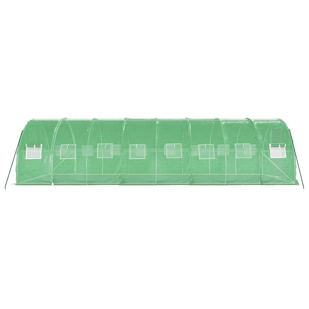 Greenhouse with Steel Frame Green 24 m? 8x3x2 m