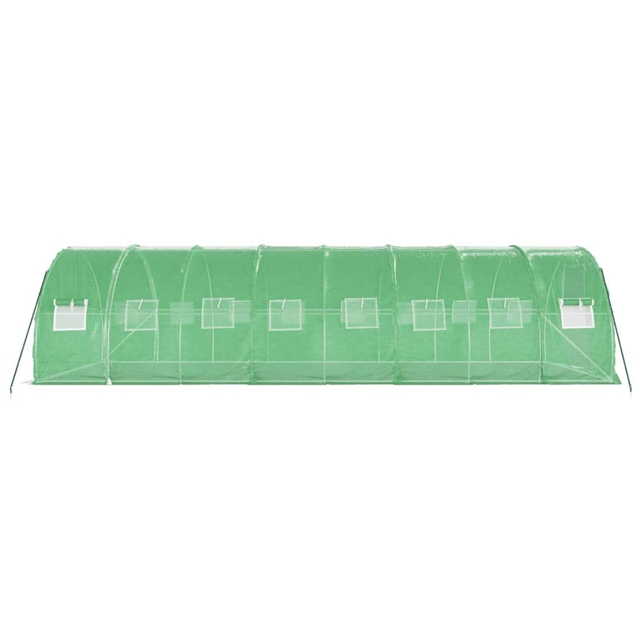 Greenhouse with Steel Frame Green 24 m? 8x3x2 m