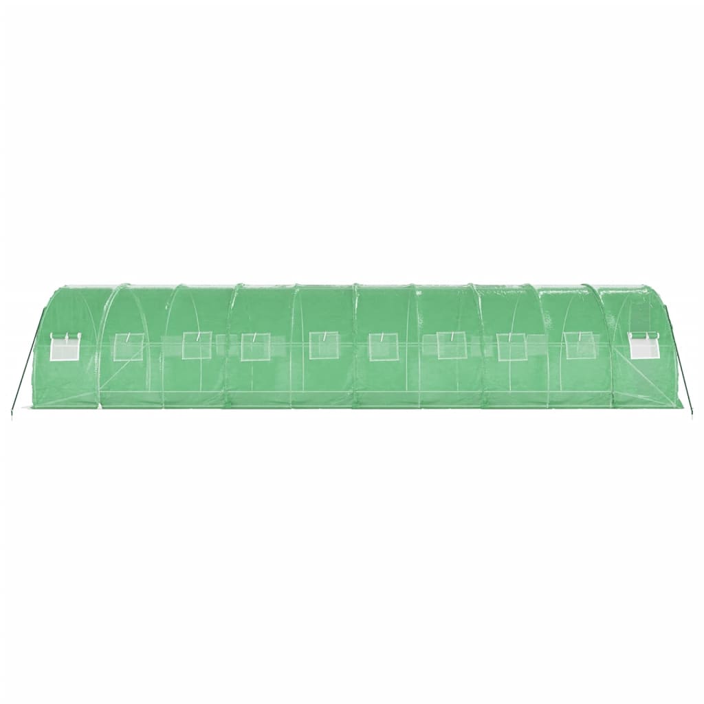 Greenhouse with Steel Frame Green 30 m? 10x3x2 m