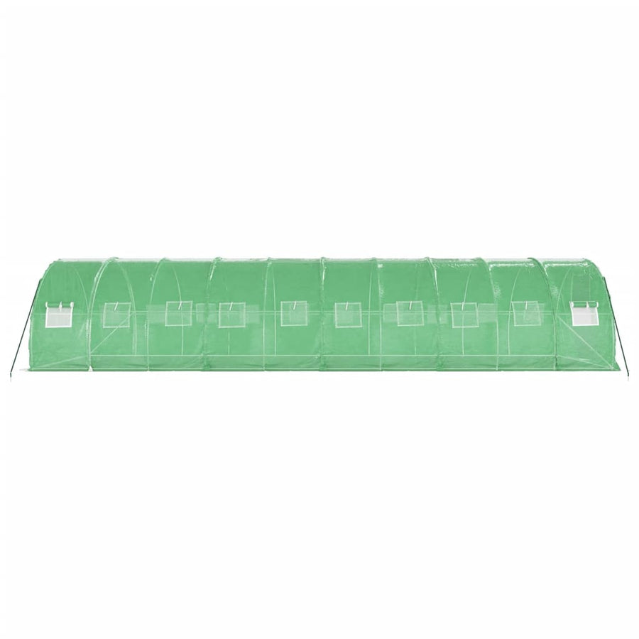 Greenhouse with Steel Frame Green 30 m? 10x3x2 m