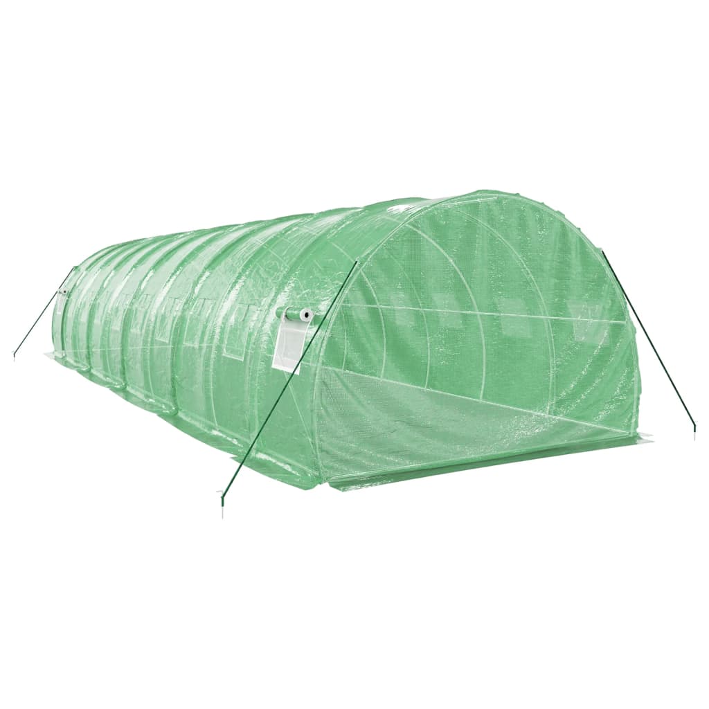 Greenhouse with Steel Frame Green 30 m? 10x3x2 m
