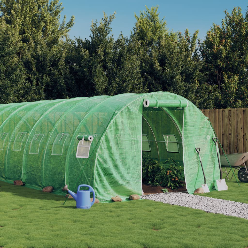 Greenhouse with Steel Frame Green 30 m? 10x3x2 m