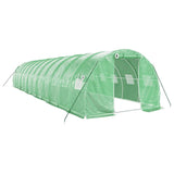 Greenhouse with Steel Frame Green 36 m² 12x3x2 m - Front View