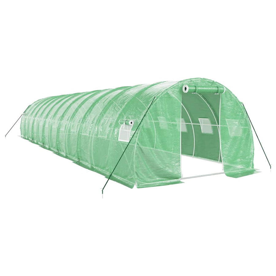 Greenhouse with Steel Frame Green 36 m? 12x3x2 m