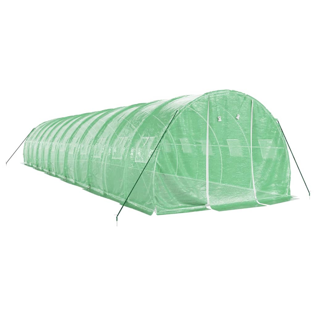 Greenhouse with Steel Frame Green 36 m? 12x3x2 m