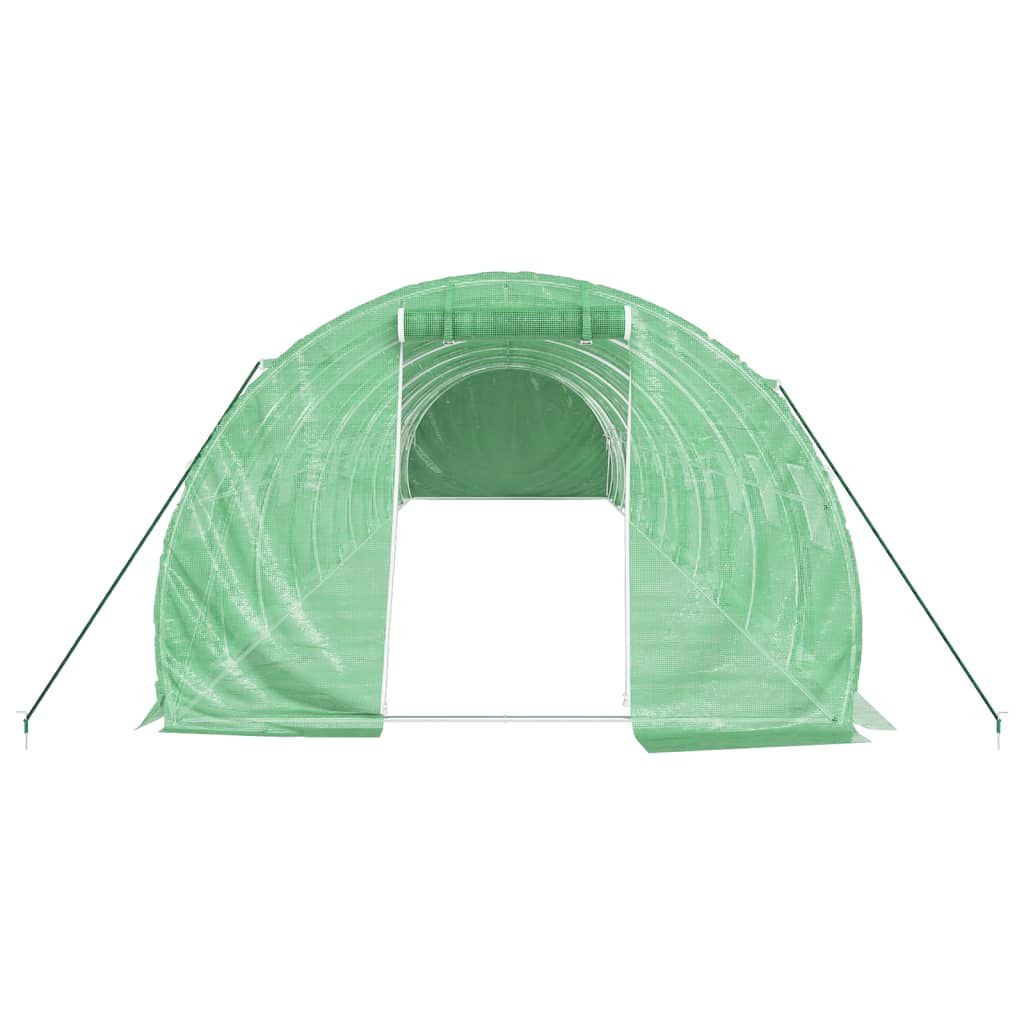 Greenhouse with Steel Frame Green 36 m? 12x3x2 m