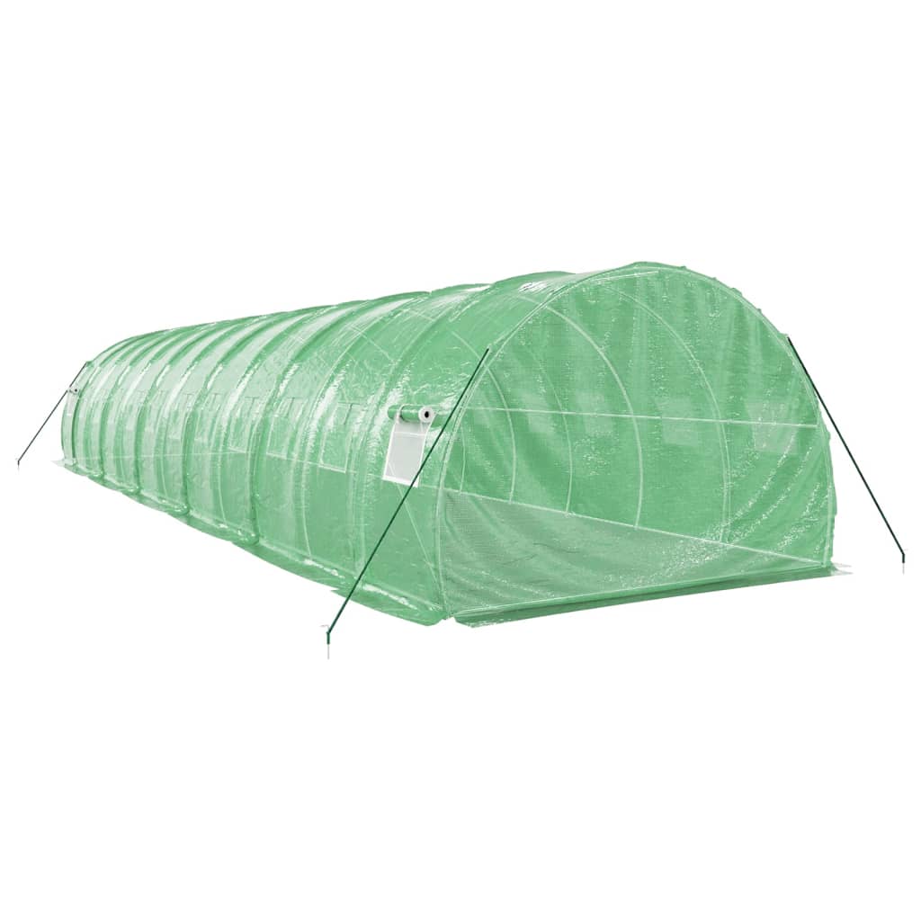 Greenhouse with Steel Frame Green 36 m? 12x3x2 m