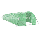 Greenhouse with Steel Frame Green 42 m² 14x3x2 m - Front View