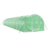 Greenhouse with Steel Frame Green 42 m² 14x3x2 m - Side View
