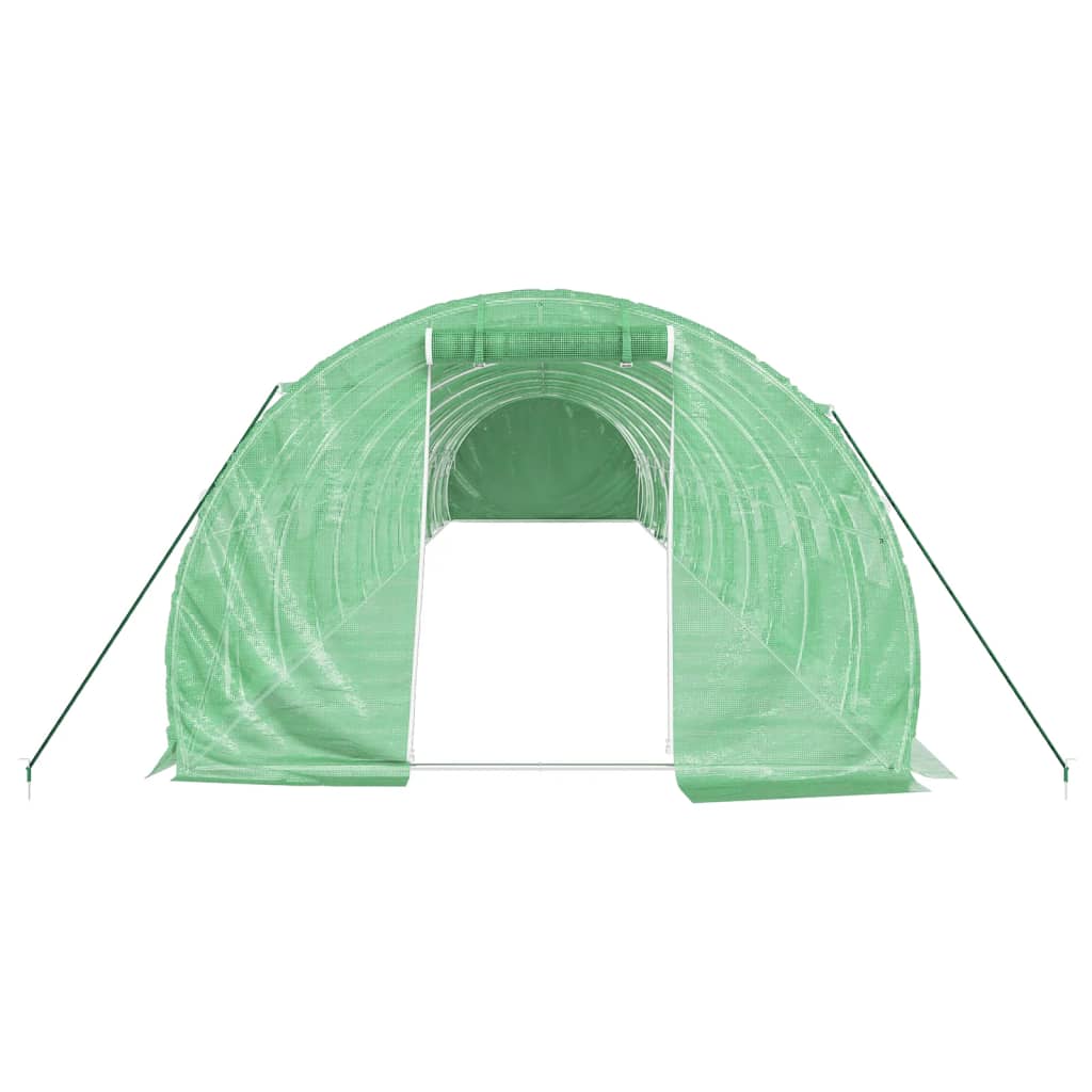 Greenhouse with Steel Frame Green 42 m? 14x3x2 m