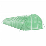 Greenhouse with Steel Frame Green 48 m² 16x3x2 m - Side View