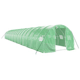 Greenhouse with Steel Frame Green 54 m² 18x3x2 m - Front View