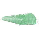 Greenhouse with Steel Frame Green 66 m² 22x3x2 m - Side View