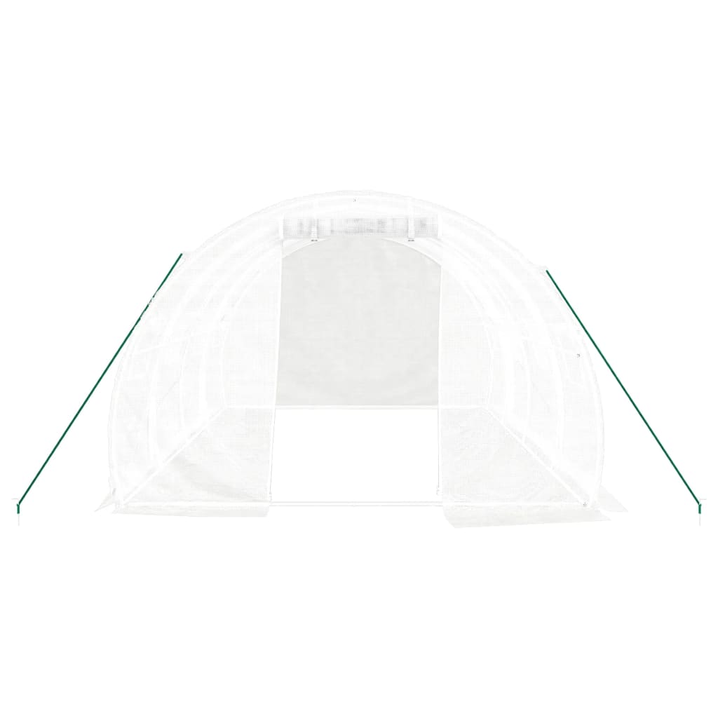 Greenhouse with Steel Frame White 12 m? 4x3x2 m