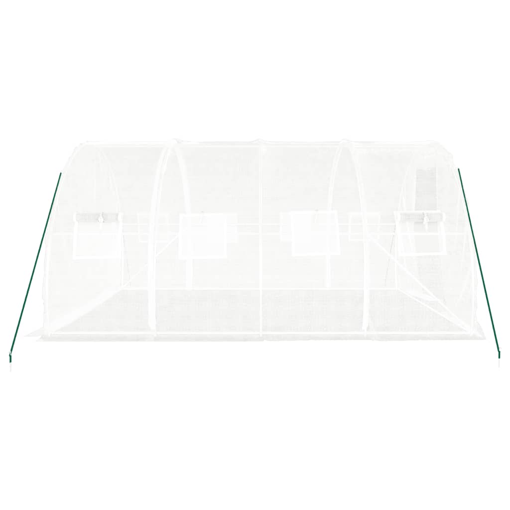 Greenhouse with Steel Frame White 12 m? 4x3x2 m