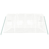 Greenhouse with Steel Frame White 12 m² 4x3x2 m - 45-Degree Angle