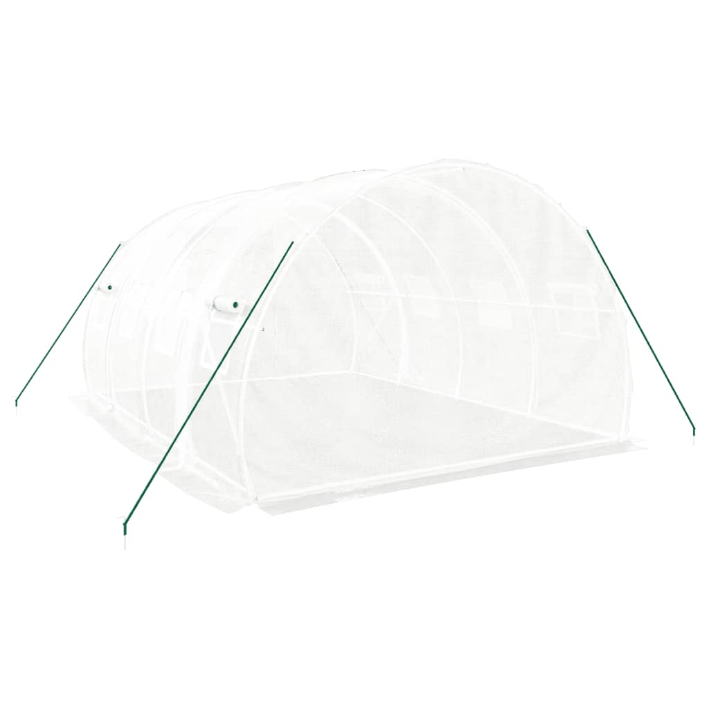 Greenhouse with Steel Frame White 12 m? 4x3x2 m