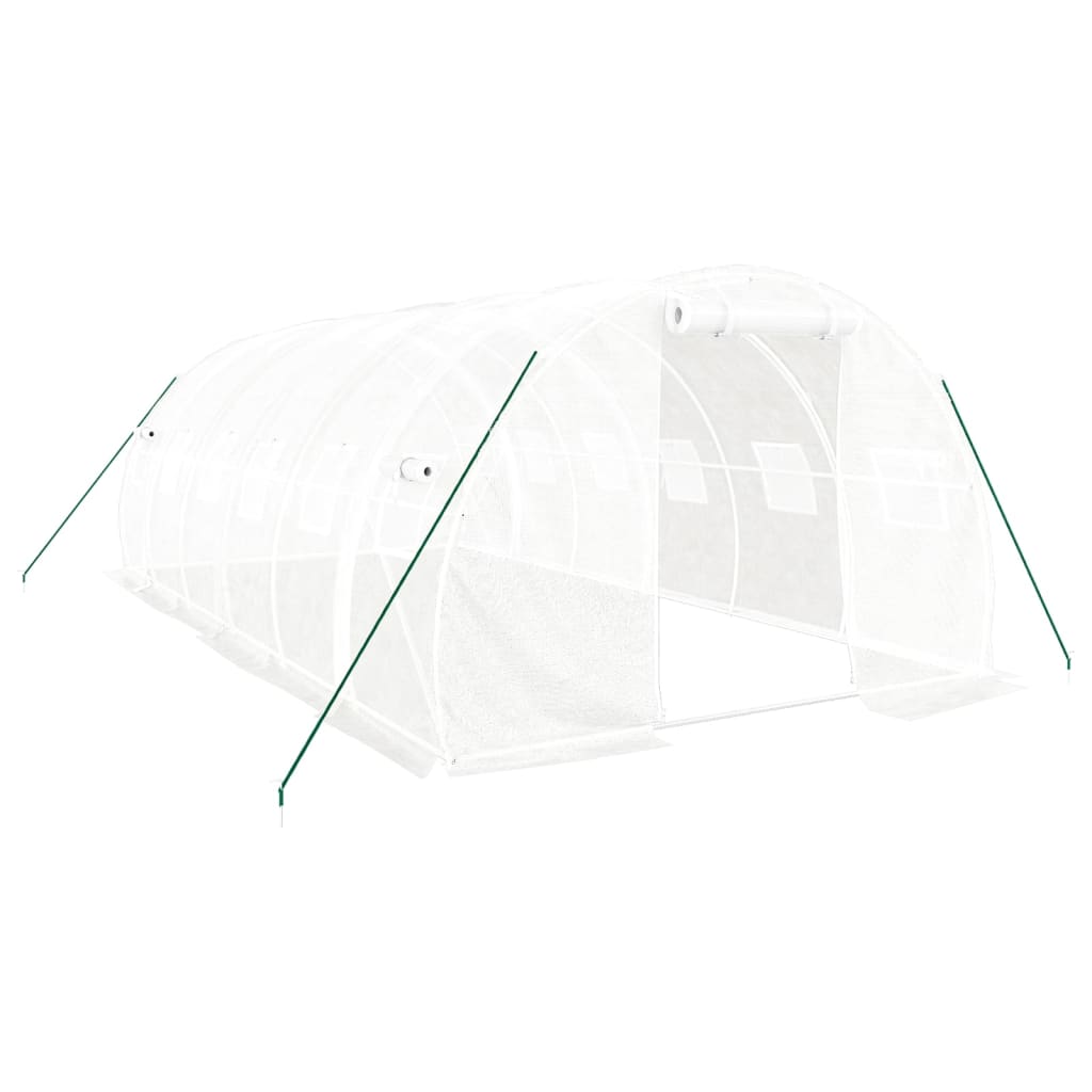Greenhouse with Steel Frame White 18 m? 6x3x2 m