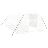 Greenhouse with Steel Frame White 18 m² 6x3x2 m - Front View