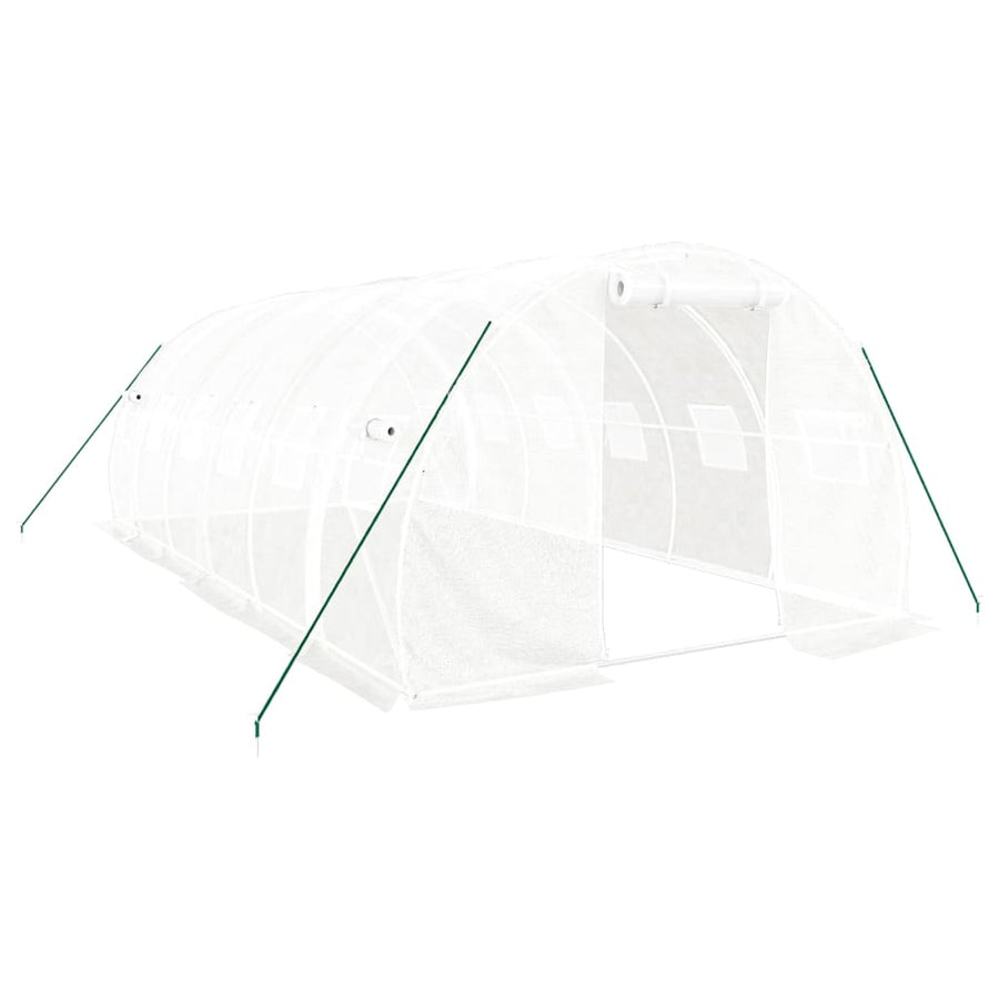 Greenhouse with Steel Frame White 18 m? 6x3x2 m