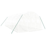 Greenhouse with Steel Frame White 18 m² 6x3x2 m - Side View