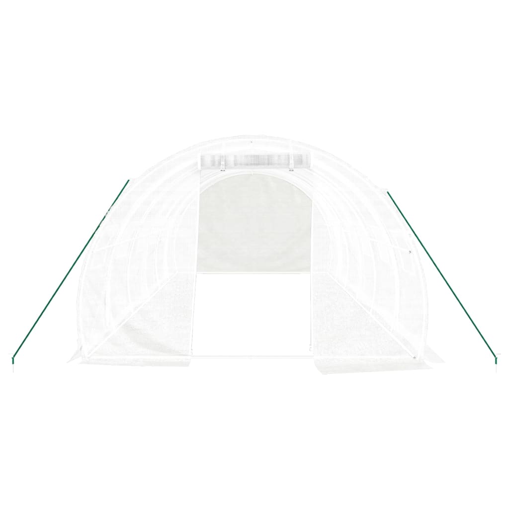 Greenhouse with Steel Frame White 18 m? 6x3x2 m