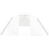Greenhouse with Steel Frame White 18 m² 6x3x2 m - Top-Down View
