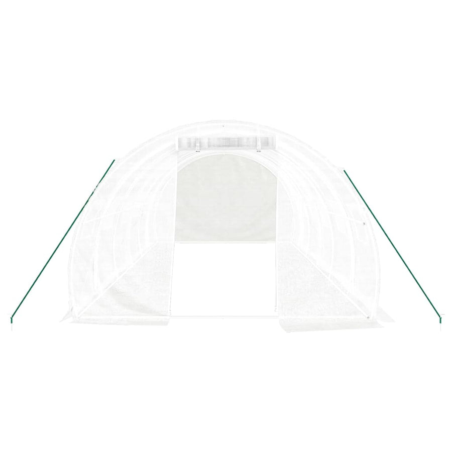 Greenhouse with Steel Frame White 18 m? 6x3x2 m