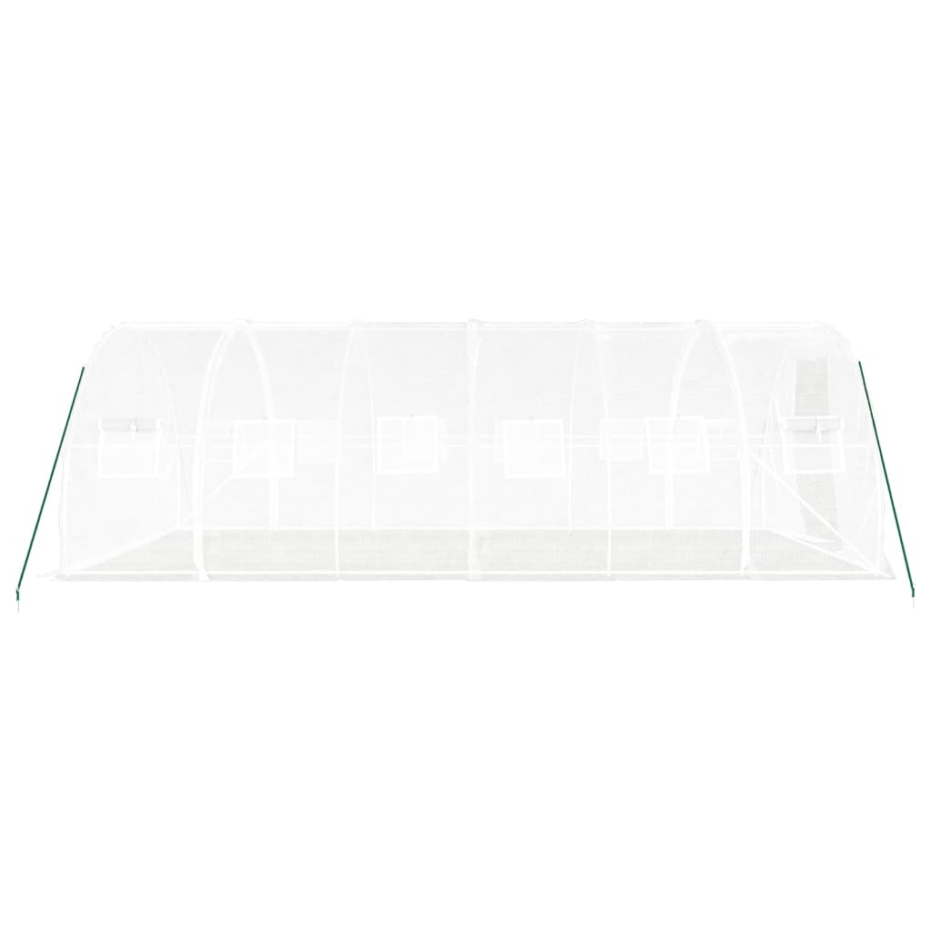 Greenhouse with Steel Frame White 18 m? 6x3x2 m