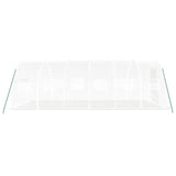 Greenhouse with Steel Frame White 18 m² 6x3x2 m - 45-Degree Angle