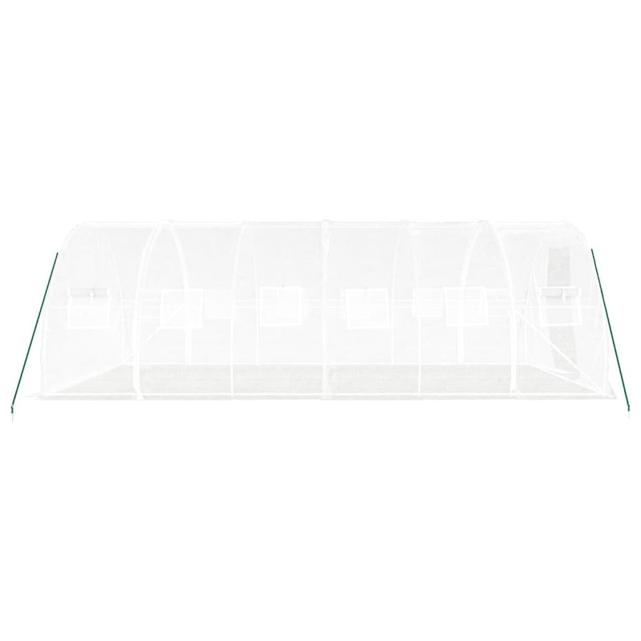Greenhouse with Steel Frame White 18 m? 6x3x2 m