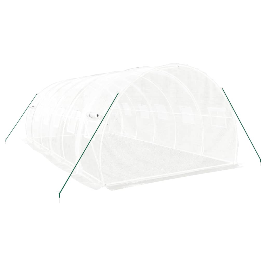 Greenhouse with Steel Frame White 18 m? 6x3x2 m