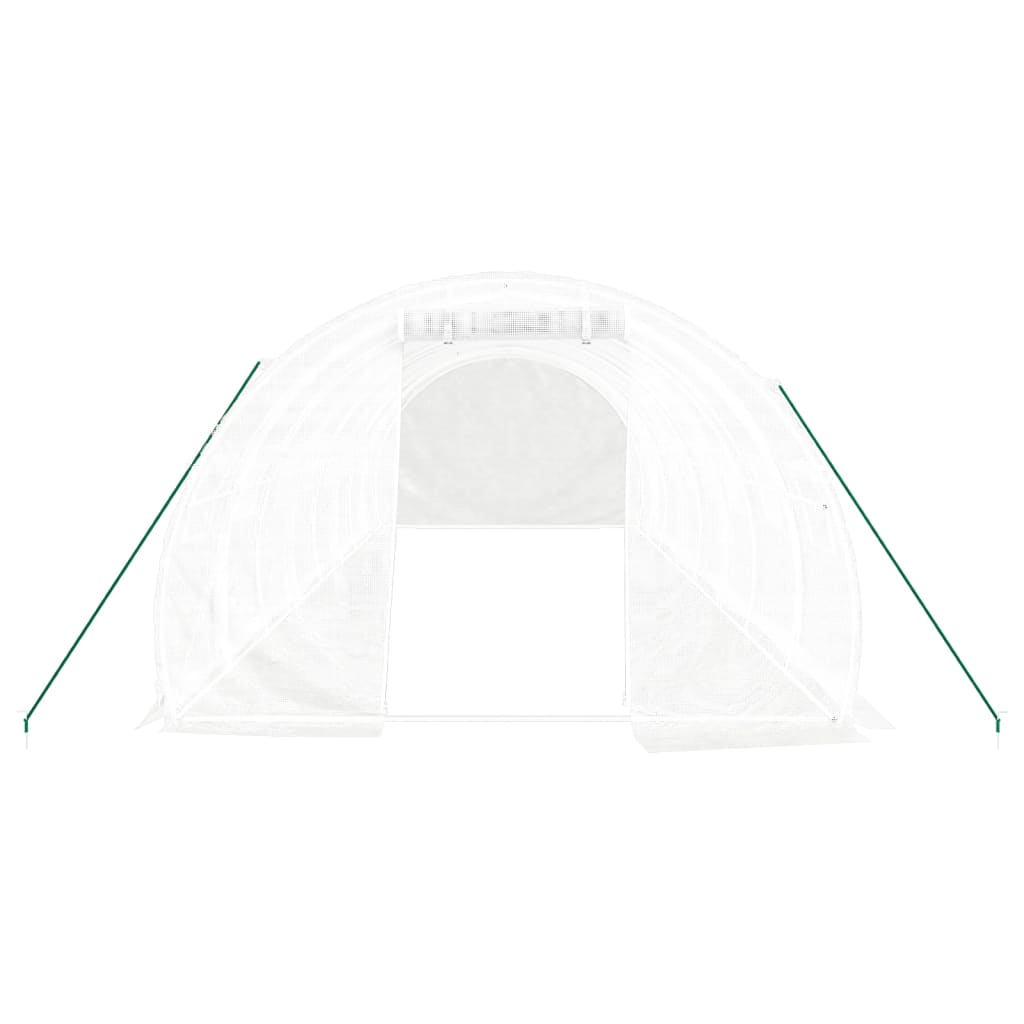 Greenhouse with Steel Frame White 24 m? 8x3x2 m