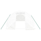 Greenhouse with Steel Frame White 24 m² 8x3x2 m - Top-Down View