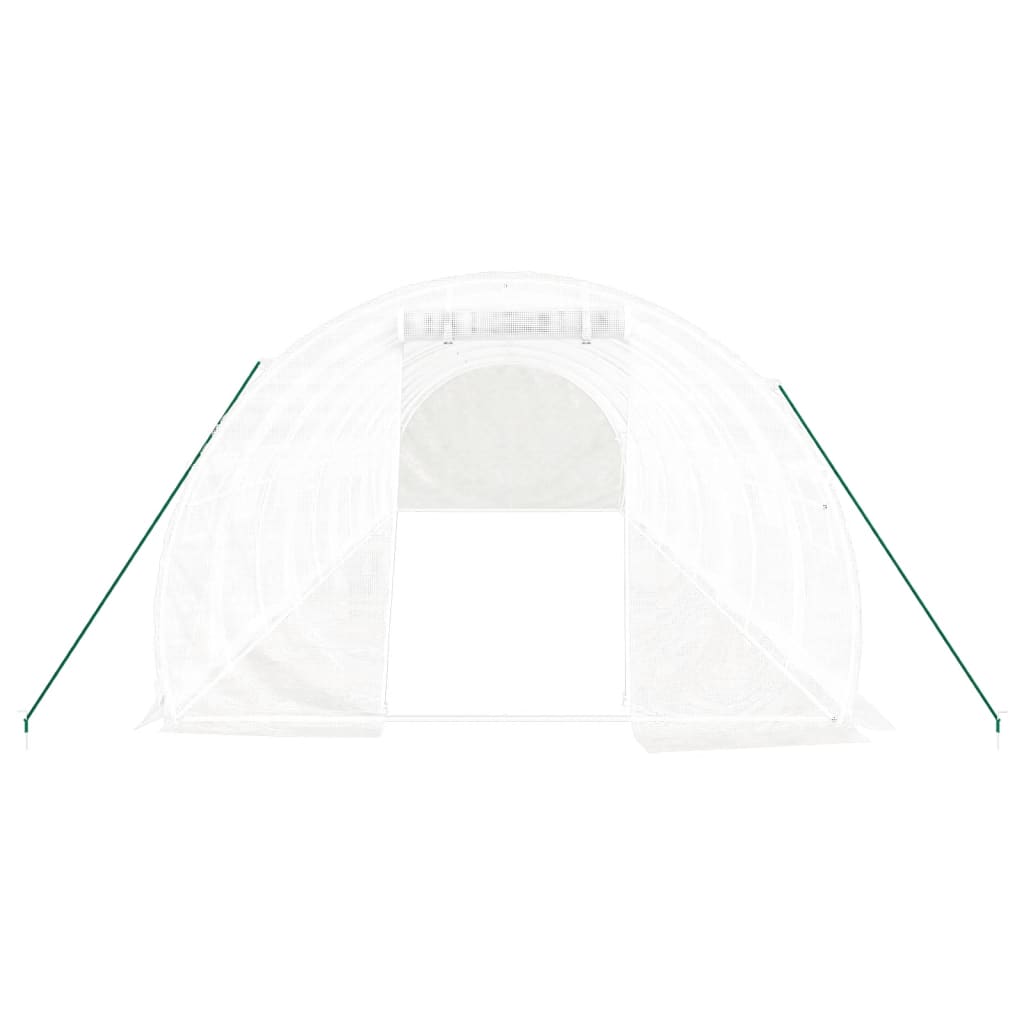 Greenhouse with Steel Frame White 30 m? 10x3x2 m