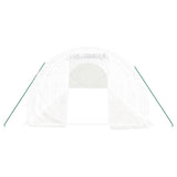 Greenhouse with Steel Frame White 30 m² 10x3x2 m - Top-Down View