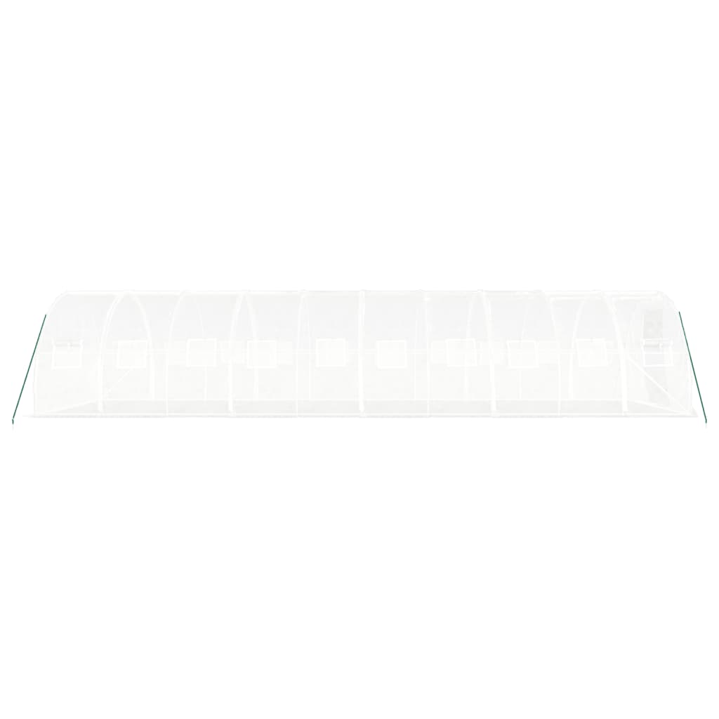 Greenhouse with Steel Frame White 30 m² 10x3x2 m