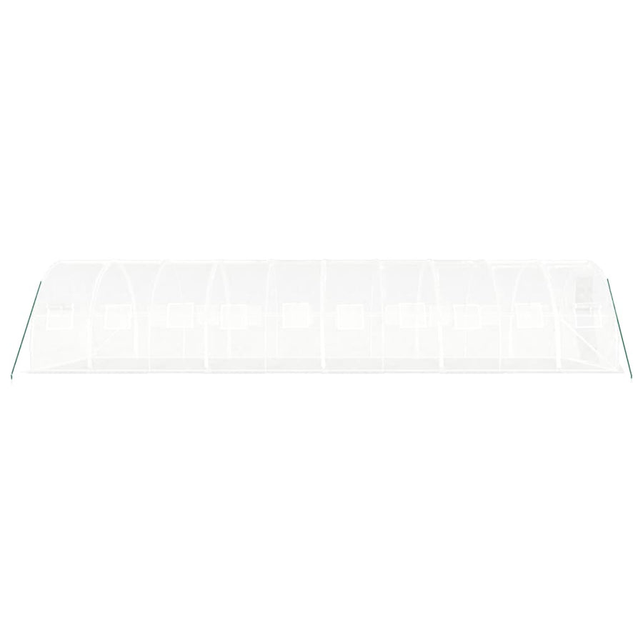 Greenhouse with Steel Frame White 30 m? 10x3x2 m