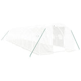 Greenhouse with Steel Frame White 36 m? 12x3x2 m