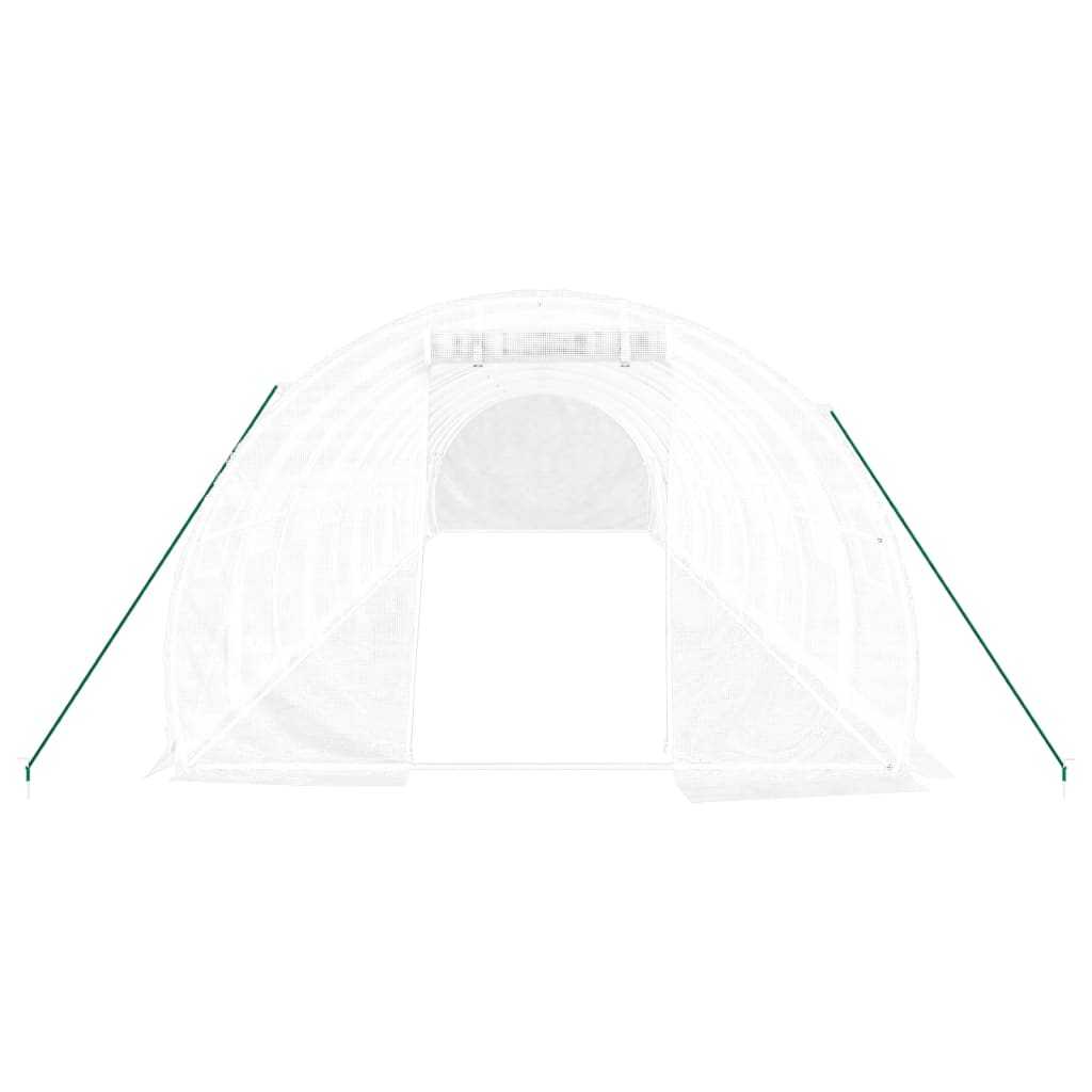 Greenhouse with Steel Frame White 36 m? 12x3x2 m