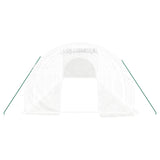 Greenhouse with Steel Frame White 36 m² 12x3x2 m - Top-Down View
