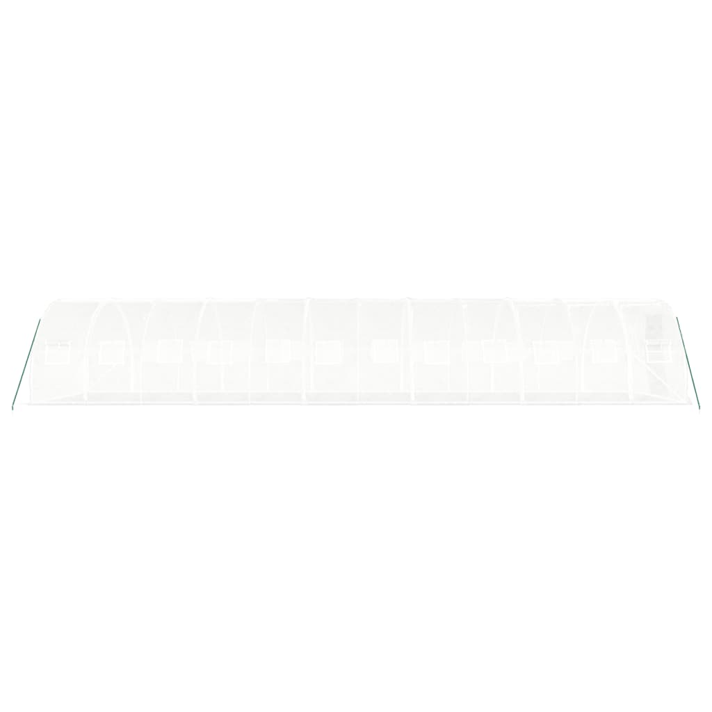 Greenhouse with Steel Frame White 36 m? 12x3x2 m