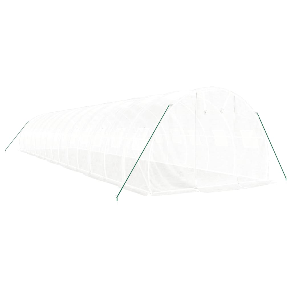 Greenhouse with Steel Frame White 42 m? 14x3x2 m
