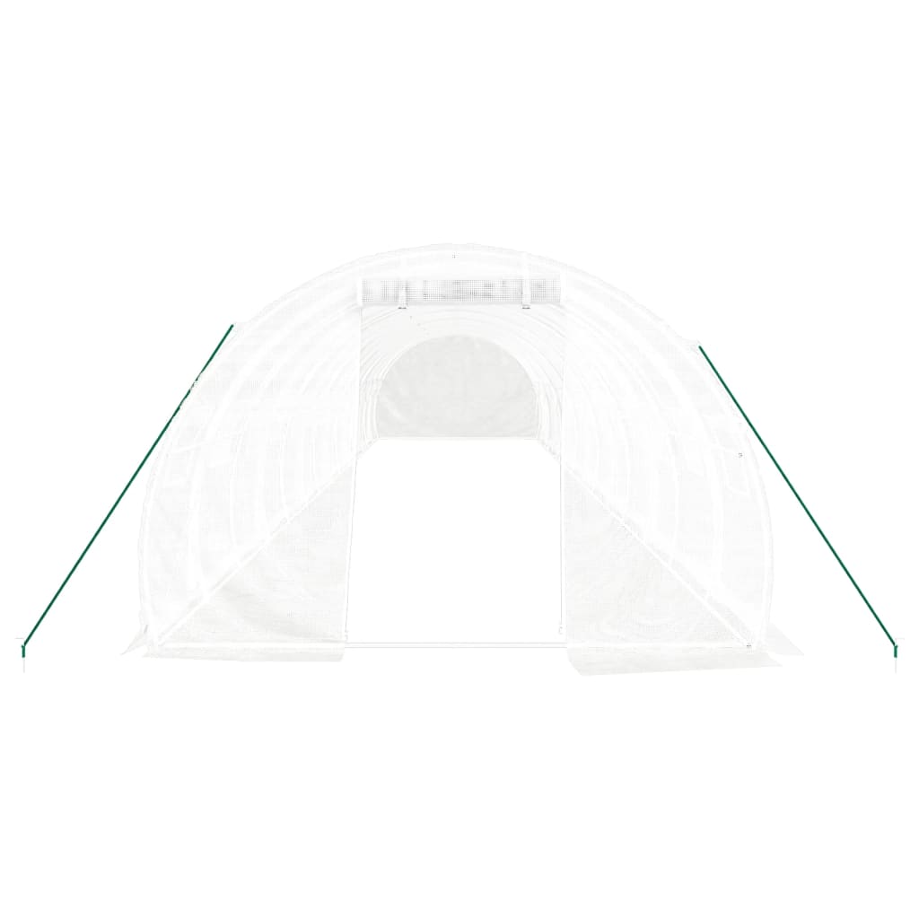 Greenhouse with Steel Frame White 42 m? 14x3x2 m