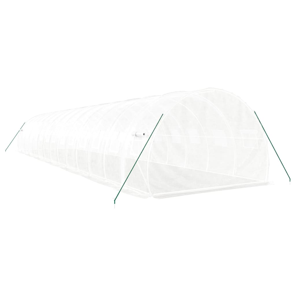 Greenhouse with Steel Frame White 42 m? 14x3x2 m