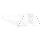 Greenhouse with Steel Frame White 48 m² 16x3x2 m - Front View