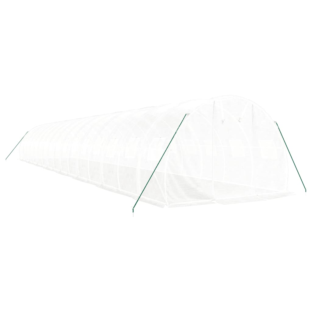 Greenhouse with Steel Frame White 48 m? 16x3x2 m