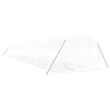 Greenhouse with Steel Frame White 48 m² 16x3x2 m - Side View