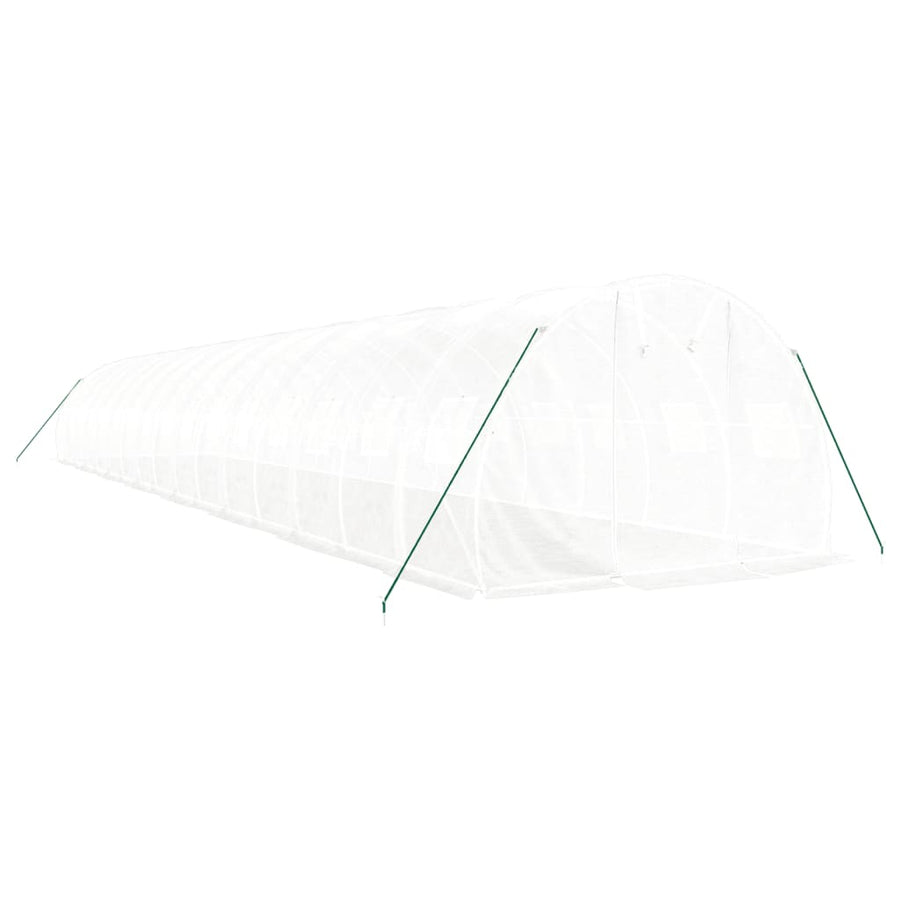 Greenhouse with Steel Frame White 48 m? 16x3x2 m
