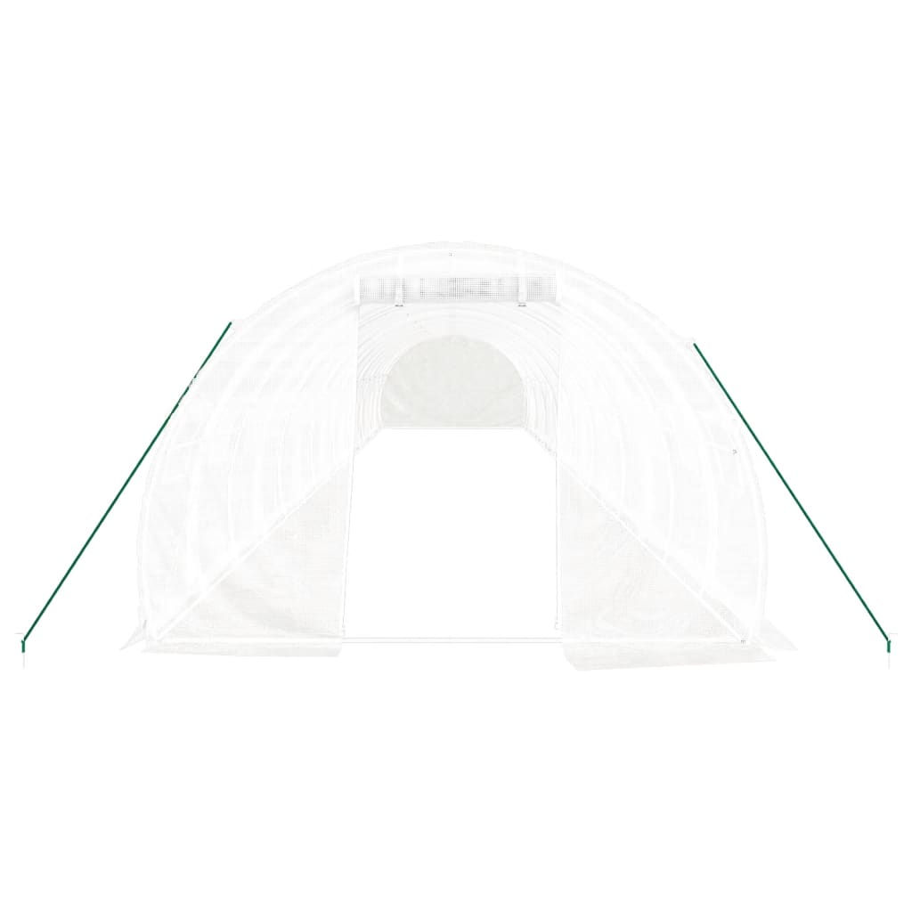 Greenhouse with Steel Frame White 48 m? 16x3x2 m